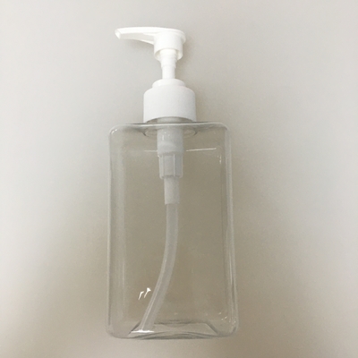 Botella de bomba PET con tapa rosa para cuidado de la piel reciclable