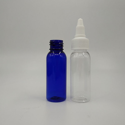 Botellas de plástico con tapa de tornillo transparente de 50 ml personalizadas con impresión personalizada