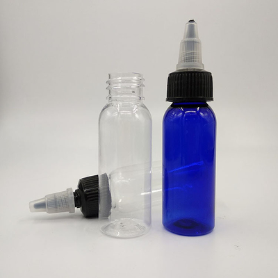 Botellas de plástico transparente con tapa de tornillo y cuello de tornillo