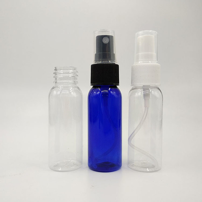Botella redonda de PET de 47 mm con tapa de tornillo del dispensador de bomba para líquidos de cosméticos