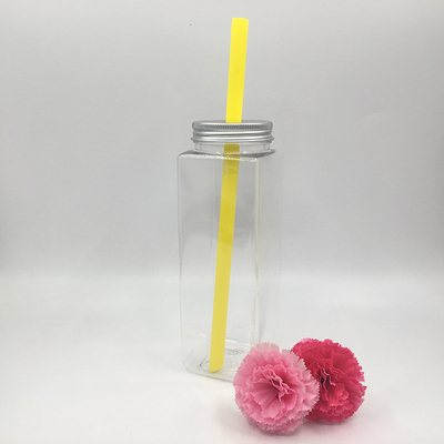 Botellas de té de leche reutilizables con tornillo en la tapa y el mango