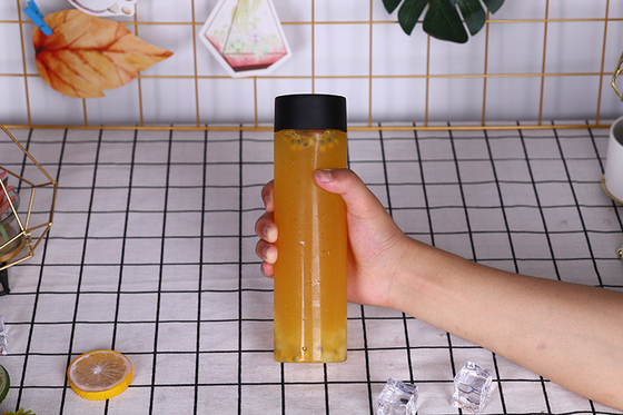Botellas de té de leche aisladas a prueba de fugas con mango