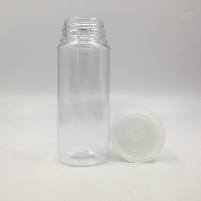 Botellas de líquido PET E de forma redonda y transparentes personalizadas con tapa de tornillo a prueba de niños de 30 ml de capacidad