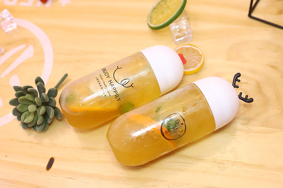 Botellas de té de leche de plástico a prueba de fugas cuadradas medianas con tornillo en tapa y mango