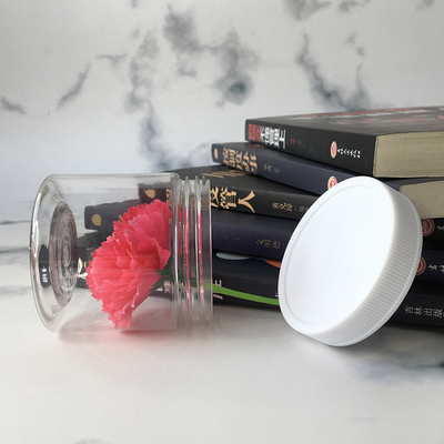 Contenedor de frasco de plástico transparente personalizado para envases cosméticos y alimenticios