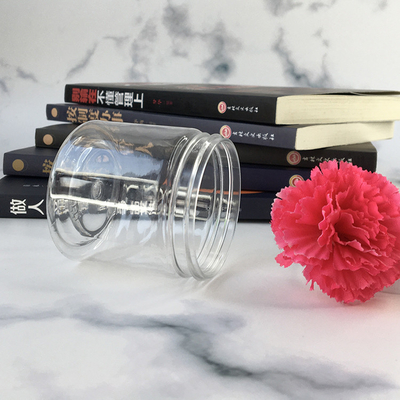 Contenedor de frasco de plástico transparente personalizado para envases cosméticos y alimenticios