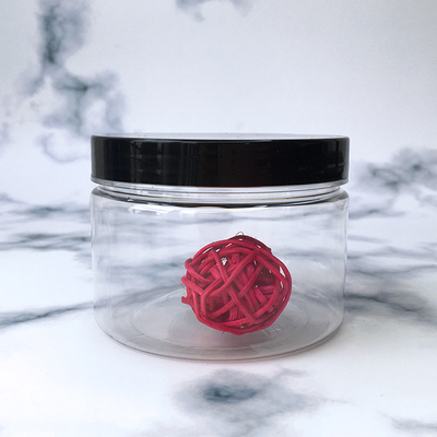 Contenedores de frascos de plástico transparentes personalizables con tapas de aluminio para una capacidad de 2-8 oz