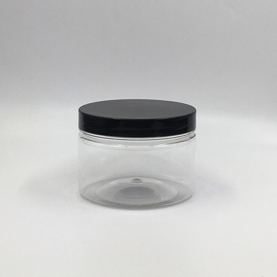 Contenedores de frascos de plástico transparentes personalizables con tapas de aluminio para una capacidad de 2-8 oz
