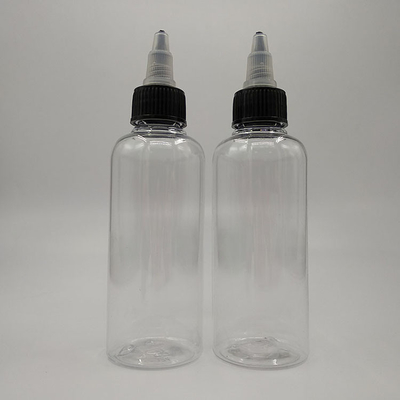 Botellas de plástico de punta de tornillo con panel de etiqueta personalizable