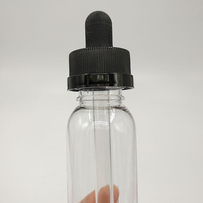 Superficie lisa Logotipo personalizado Botellas de gotero de vidrio negro para envases de líquido