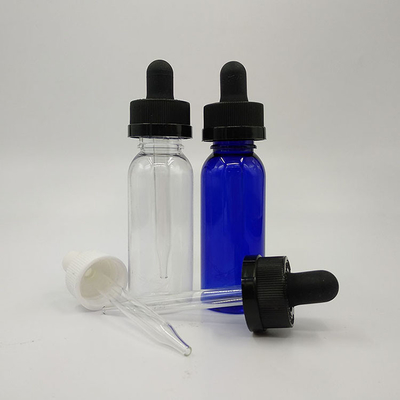 Botellas de gotero de vidrio transparente de 120 ml con tapa de tornillo