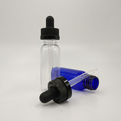 Botellas de goteador de logotipo con superficie lisa y transparente para almacenamiento de líquidos esenciales