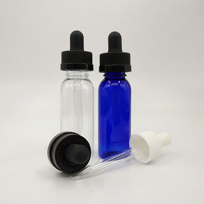 Botellas de gotero de plástico de 10 ml-120 ml con superficie lisa y tapas de tornillo