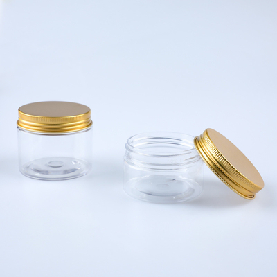 Contenedores cosméticos de plástico transparente personalizados con logotipo opcional