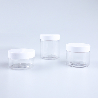 Contenedores cosméticos de plástico transparente personalizados con logotipo opcional