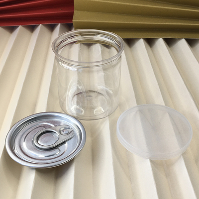 Versátil 500 ml de plástico doble frasco sellado perfecto para miel frutas secas y cosméticos botella de PET con tapa de aluminio