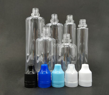 Botellas de plástico transparente con gotero Impresión de logotipo personalizado 5000 pcs Ideal para envases líquidos de aceites esenciales y sueros