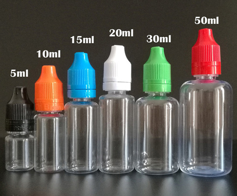 Botellas de gotero de vidrio transparente lisa para dosificación precisa