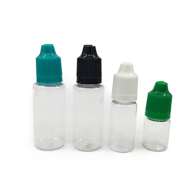 Botellas de gotero de plástico personalizadas con tapas de tornillo suaves para envases de líquidos