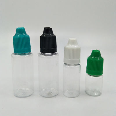 Botellas de gotero de plástico personalizadas con tapas de tornillo suaves para envases de líquidos