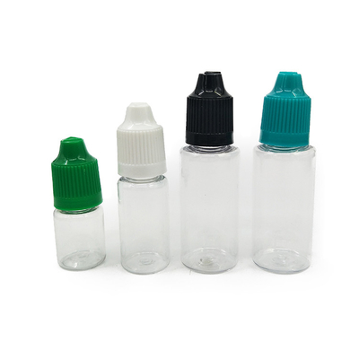 Botellas de gotero de plástico personalizadas con tapas de tornillo suaves para envases de líquidos