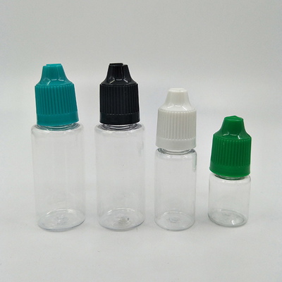 Botellas de gotero de plástico personalizadas con tapas de tornillo suaves para envases de líquidos