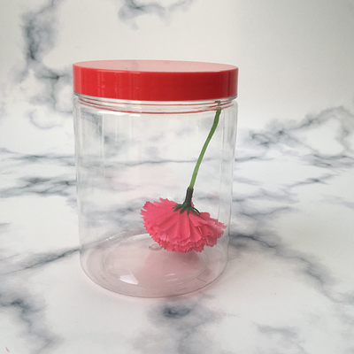 Jar de plástico cosmético transparente de varios tamaños para crema facial