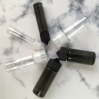 Botellas de goteador de líquido transparentes para cuello a prueba de niños en varios tamaños