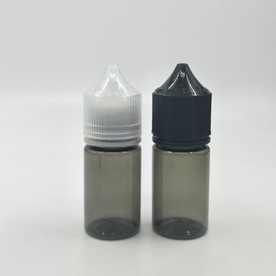 Botella de líquido redonda a prueba de niños de 30 ml E con tapa de tornillo en impresión personalizada