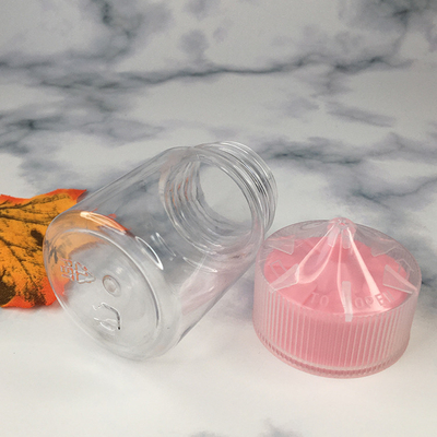 Botellas transparentes redondas para líquidos