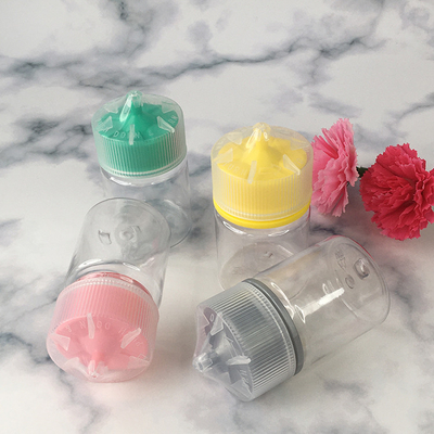 Botellas transparentes redondas para líquidos