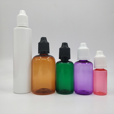 Impresión personalizada de botellas de color para líquido en 10ml 15ml 30ml 60ml 80ml 100ml