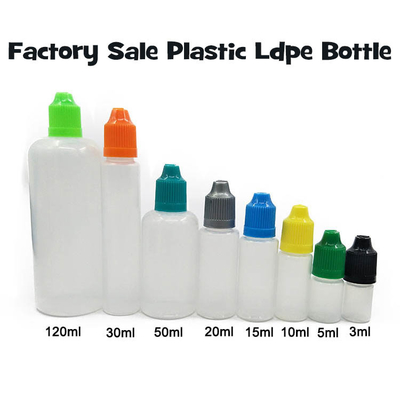 Botella de líquido de 18 mm para el cuello tamaño E 10 ml 15 ml 30 ml 60 ml 80 ml 100 ml para cigarrillos electrónicos