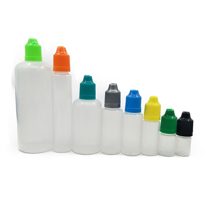 Botella de líquido de 18 mm para el cuello tamaño E 10 ml 15 ml 30 ml 60 ml 80 ml 100 ml para cigarrillos electrónicos