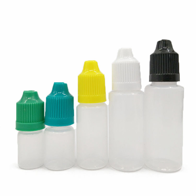 Botella de líquido de cuello tipo E a prueba de niños con logotipo personalizado y diseño a prueba de fugas en 10ml 15ml 30ml 60ml 80ml 100ml Capacidad