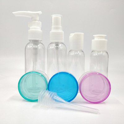 Botella de líquido transparente de 18 mm de diámetro de cuello con logotipo / nombre impreso en pantalla