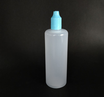 Botella de líquido PET E redonda de 100 ml con tapa de tornillo con logotipo personalizado impreso
