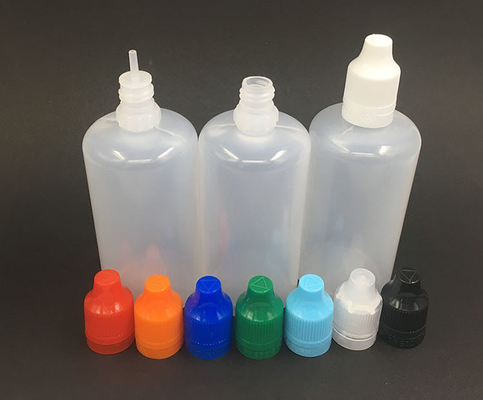 Botella de líquido PET E redonda de 100 ml con tapa de tornillo con logotipo personalizado impreso