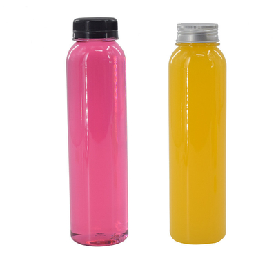Botellas de té de burbujas de plástico a prueba de fugas de 350 ml con tornillo en las tapas