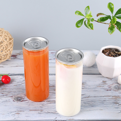 Botellas de té de leche de aislamiento de plástico transparente personalizables con tornillo en la tapa