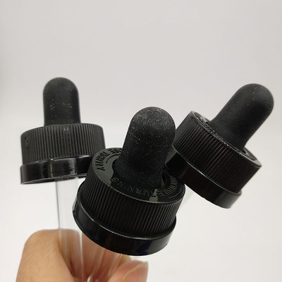 Botellas de 10 ml con tapa tipo goteador transparente Negro