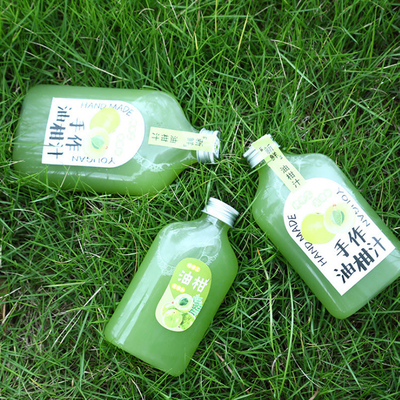 Botellas de té de leche personalizadas con forma redonda cuadrada y mango