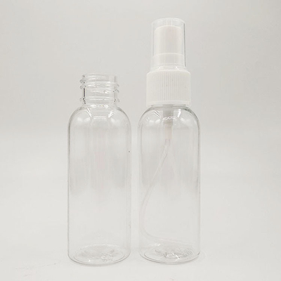 Botella de pulverización de plástico PET transparente para superficies lisas Capacidad 10ml 15ml 30ml 50ml 60m 70ml 100ml 200ml 500ml