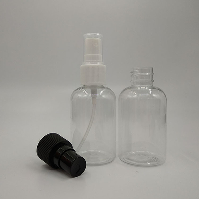 Botella de pulverización de plástico PET transparente para superficies lisas Capacidad 10ml 15ml 30ml 50ml 60m 70ml 100ml 200ml 500ml