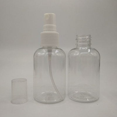Botella de pulverización recargable con tapa de doble tapa ecológica transparente personalizada