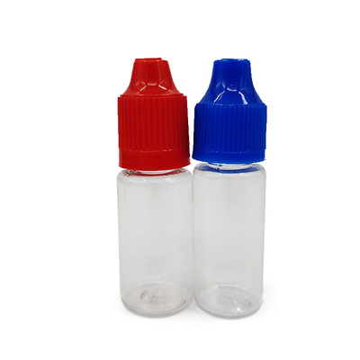 Botella de líquido PET E transparente a prueba de niños con tapa de tornillo para una distribución precisa