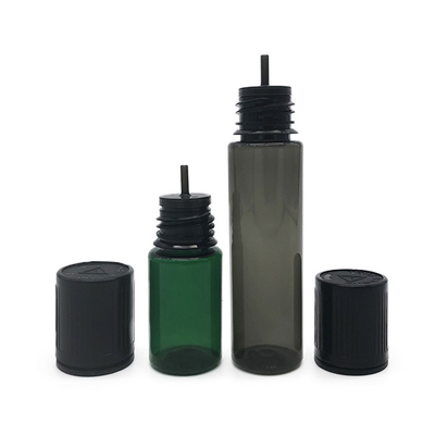 Infantil transparente Botellas pequeñas de goteador líquido con tapa de tornillo y logotipo personalizado Impreso