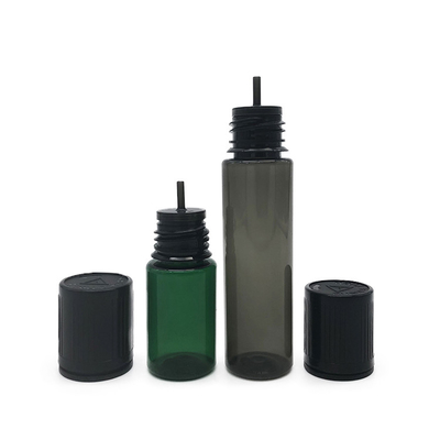 Infantil transparente Botellas pequeñas de goteador líquido con tapa de tornillo y logotipo personalizado Impreso