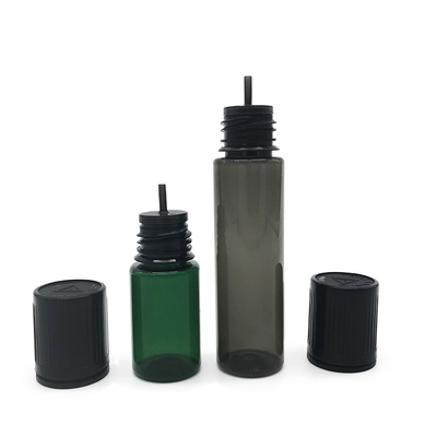Infantil transparente Botellas pequeñas de goteador líquido con tapa de tornillo y logotipo personalizado Impreso