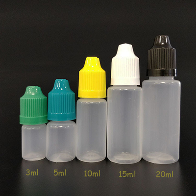 Botellas de líquido PET E redondas a prueba de niños con logotipo impreso